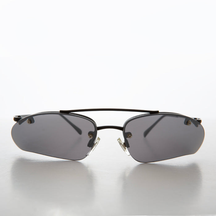 Sunglass Museum Wrap Around Architectural y2k Sunglasses - Ginko - Product image