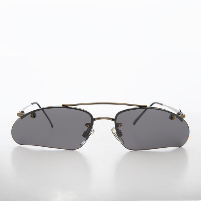 Sunglass Museum Wrap Around Architectural y2k Sunglasses - Ginko - Product image
