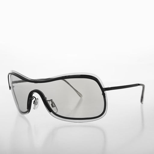 SUNGLASS MUSEUM Y2K Shield Wrap Around Sunglass - Glam - Product image