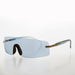 image of sunglasses model SUNGLASS MUSEUM Rimless Shield Wrap Around Sunglass - Glitch