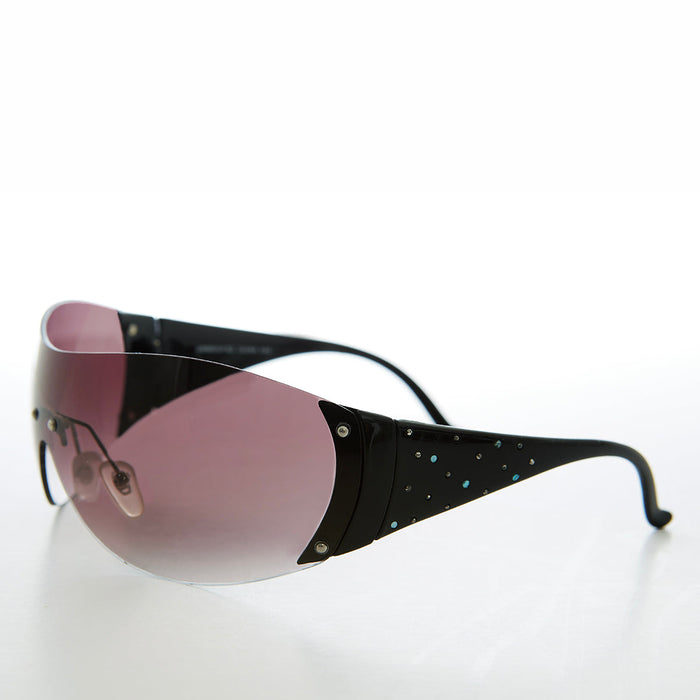 SUNGLASS MUSEUM Oversized Round Insect Vintage Sunglasses - Glitz