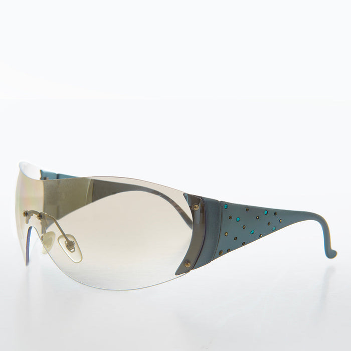 SUNGLASS MUSEUM Oversized Round Insect Vintage Sunglasses - Glitz