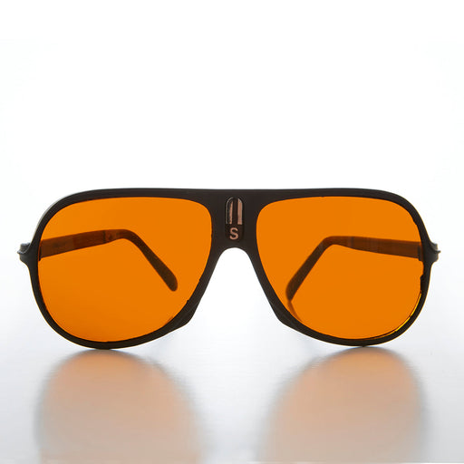image of sunglasses model SUNGLASS MUSEUM SUNGLASS MUSEUM Very 80s Amber Lens Aviator Sunglass - Gondor