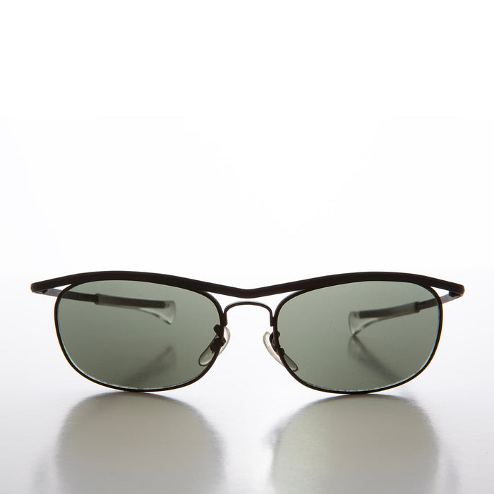 80s Metal Wrap Sunglass with Paddle Temples - Gorman
