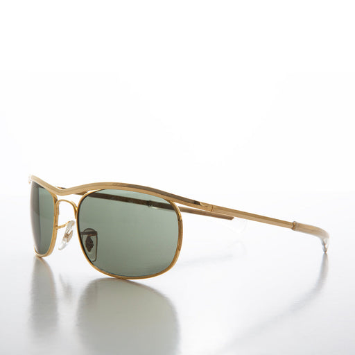 SUNGLASS MUSEUM 80s Metal Wrap Sunglass with Paddle Temples - Gorman - Product image