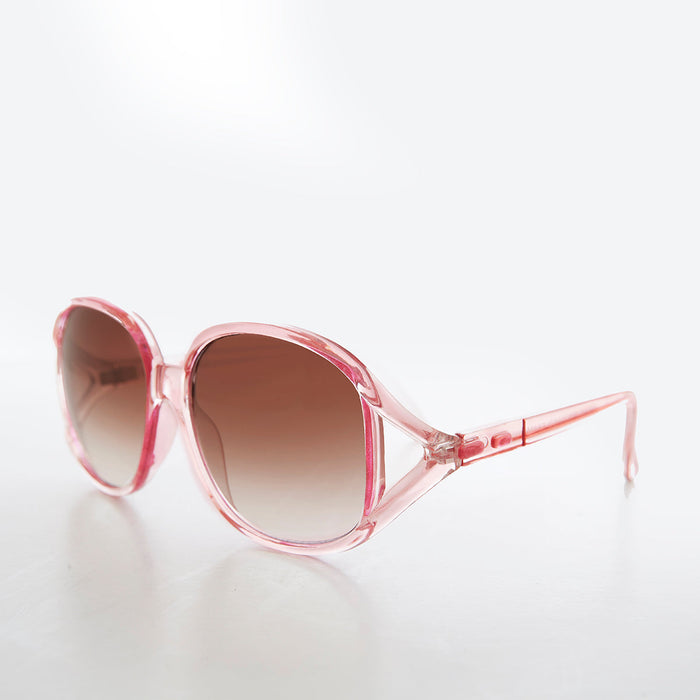 SUNGLASS MUSEUM Large Round Oversized Women's Boho Vintage Sunglasses - Grace