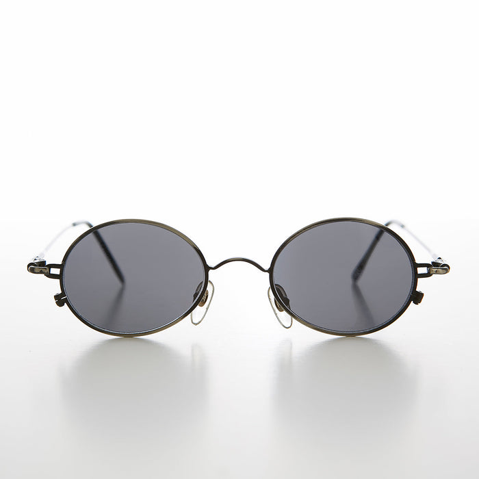 SUNGLASS MUSEUM Oval Metal Spectacles 90s Vintage Sunglasses - Greco