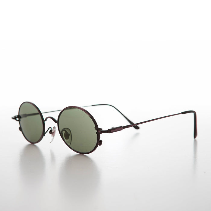 SUNGLASS MUSEUM Oval Metal Spectacles 90s Vintage Sunglasses - Greco