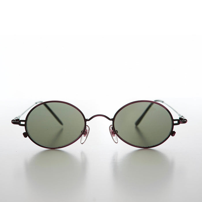 SUNGLASS MUSEUM Oval Metal Spectacles 90s Vintage Sunglasses - Greco