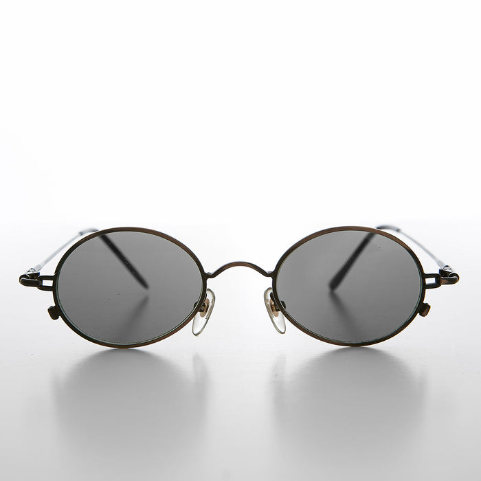 SUNGLASS MUSEUM Oval Metal Spectacles 90s Vintage Sunglasses - Greco