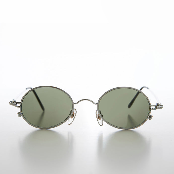 SUNGLASS MUSEUM Oval Metal Spectacles 90s Vintage Sunglasses - Greco