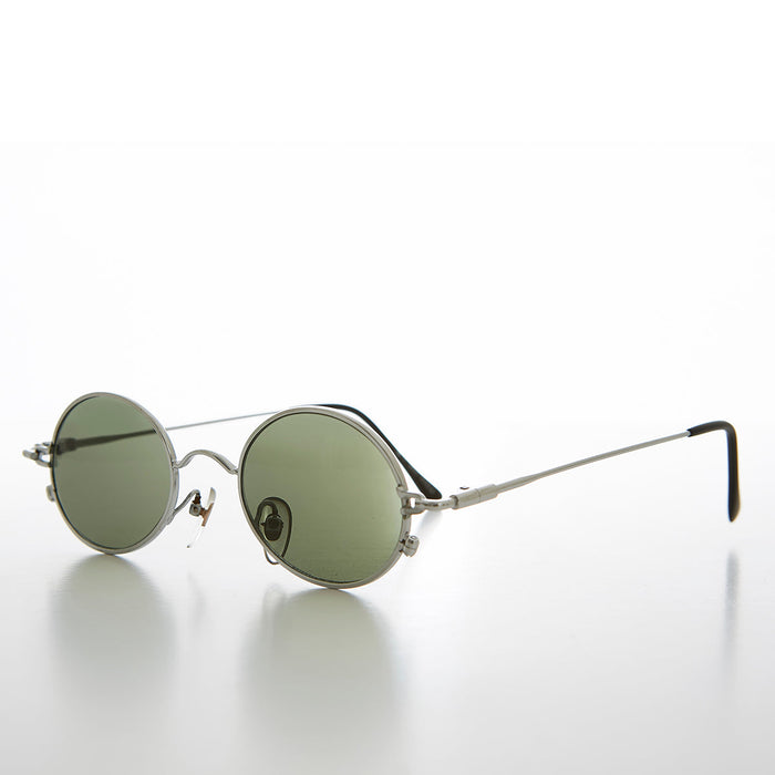 SUNGLASS MUSEUM Oval Metal Spectacles 90s Vintage Sunglasses - Greco