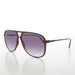 image of sunglasses model SUNGLASS MUSEUM Square Pilot Vintage Sunglasses - Greer