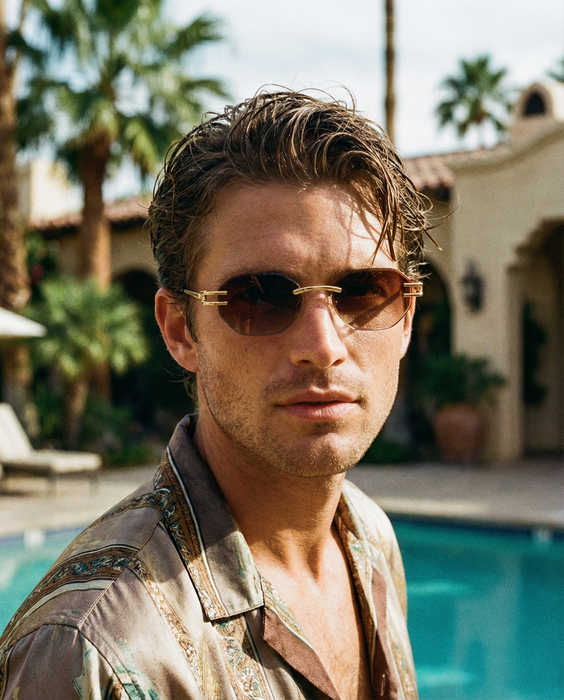 COSSINO Dore Metal Frameless Sunglasses