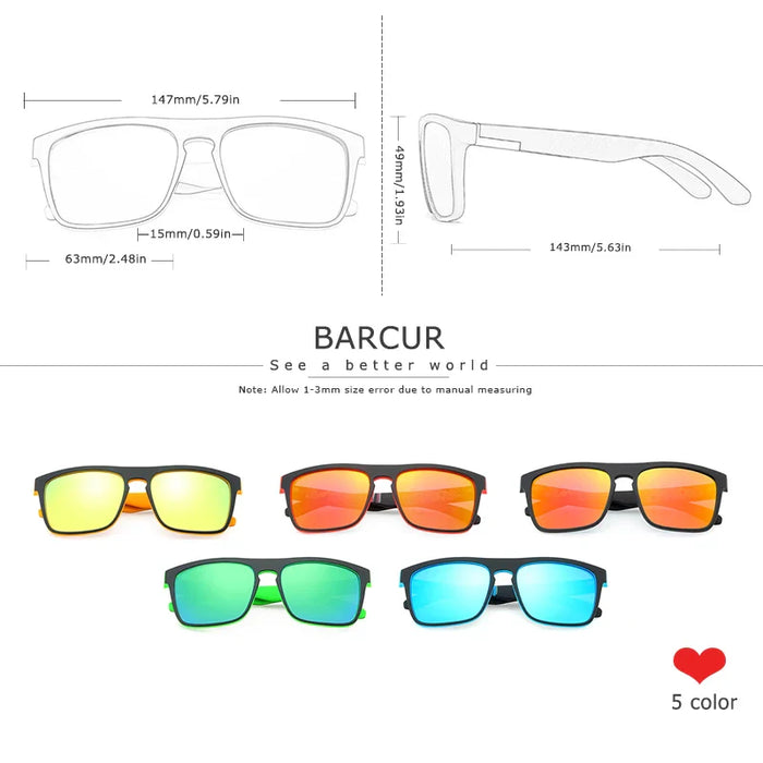 BARCUR Men's Polarized Driving Sunglasses
