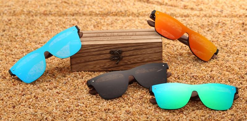 BARCUR New Elegant Natural Wooden Sunglasses Polarized