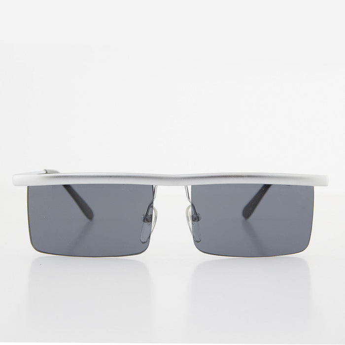 SUNGLASS MUSEUM Futuristic Metal Rectangular Vintage Sunglass - Hans