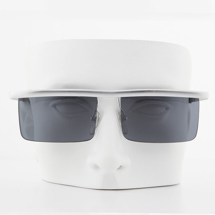 SUNGLASS MUSEUM Futuristic Metal Rectangular Vintage Sunglass - Hans