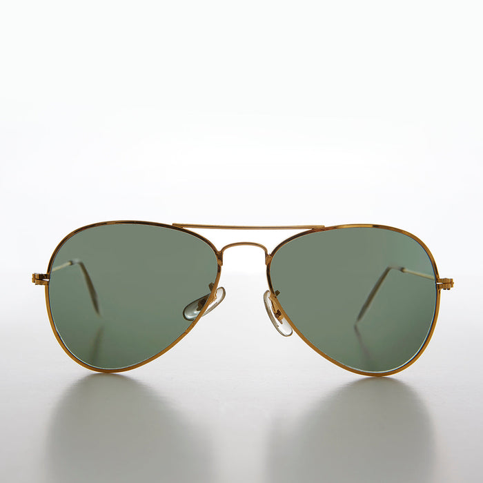 SUNGLASS MUSEUM Small Classic Aviator with Glass Lens - Hawker