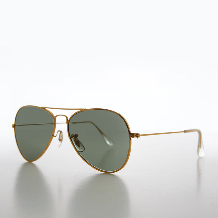 SUNGLASS MUSEUM Small Classic Aviator with Glass Lens - Hawker