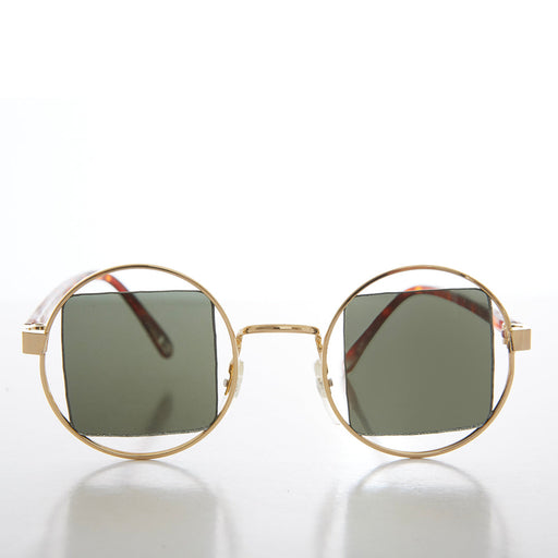 image of sunglasses model SUNGLASS MUSEUM SUNGLASS MUSEUM Round Frame Sunglass with Square Lens - Hazy