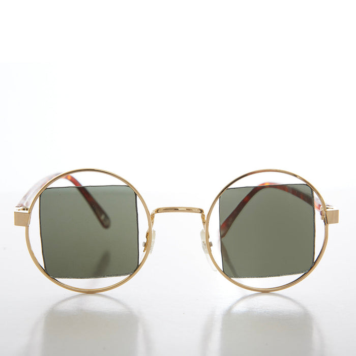 image of sunglasses model SUNGLASS MUSEUM SUNGLASS MUSEUM Round Frame Sunglass with Square Lens - Hazy