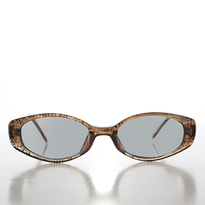 SUNGLASS MUSEUM 90s Oval Sunglasses with Light Tinted Lenses - Helena