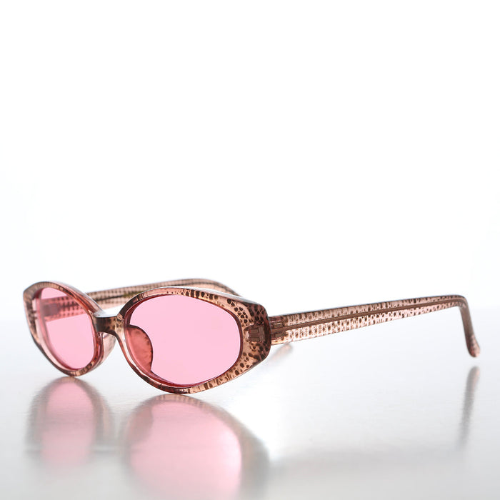 SUNGLASS MUSEUM 90s Oval Sunglasses with Light Tinted Lenses - Helena