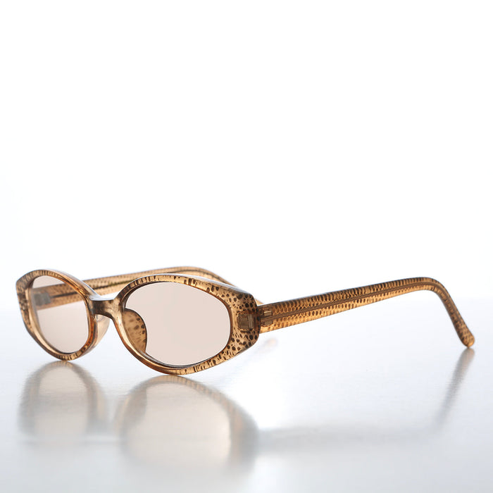 SUNGLASS MUSEUM 90s Oval Sunglasses with Light Tinted Lenses - Helena