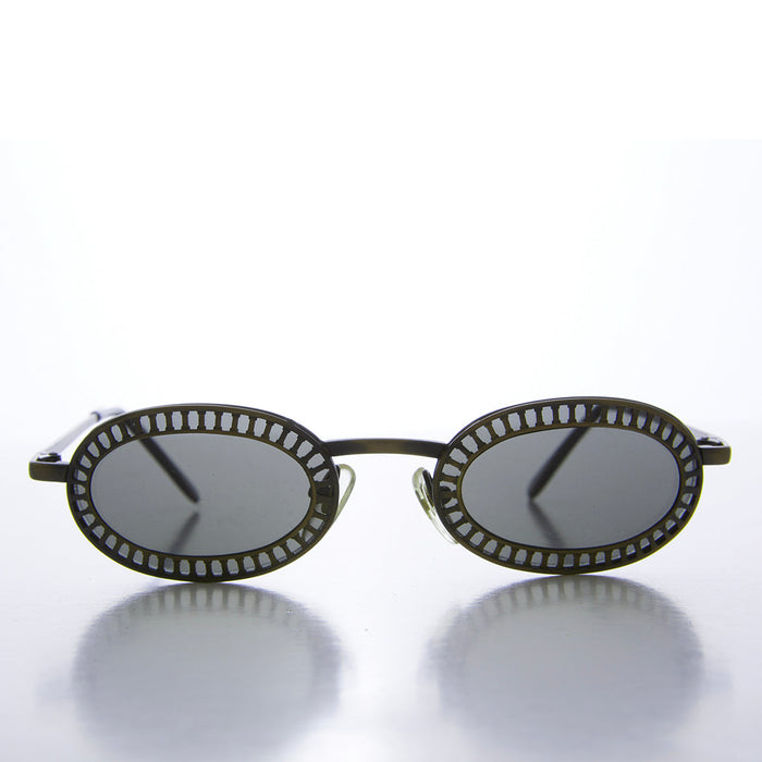 SUNGLASS MUSEUM Unique Industrial Steampunk Oval Sunglasses - Hickey - Product image