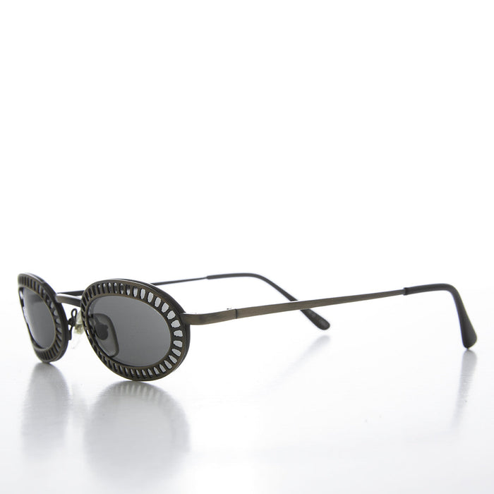 SUNGLASS MUSEUM Unique Industrial Steampunk Oval Sunglasses - Hickey