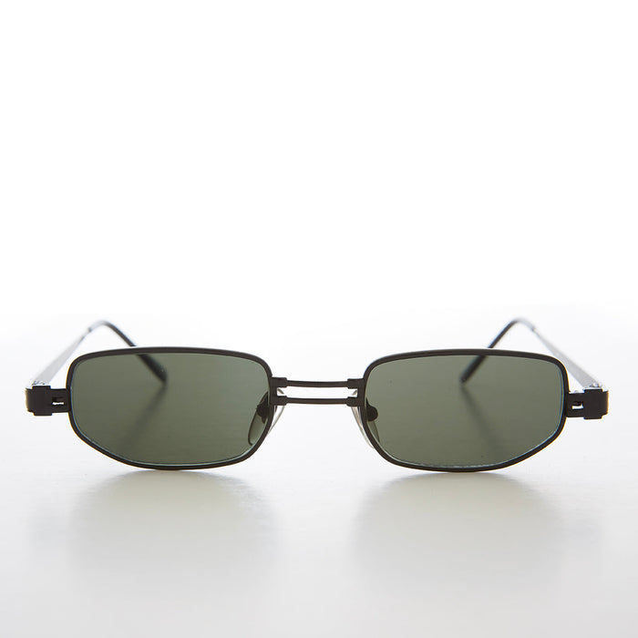 image of sunglasses model SUNGLASS MUSEUM Small Rectangle Metal Punk Vintage Sunglasses - Hitch