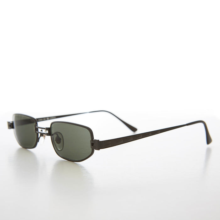 image of sunglasses model SUNGLASS MUSEUM Small Rectangle Metal Punk Vintage Sunglasses - Hitch