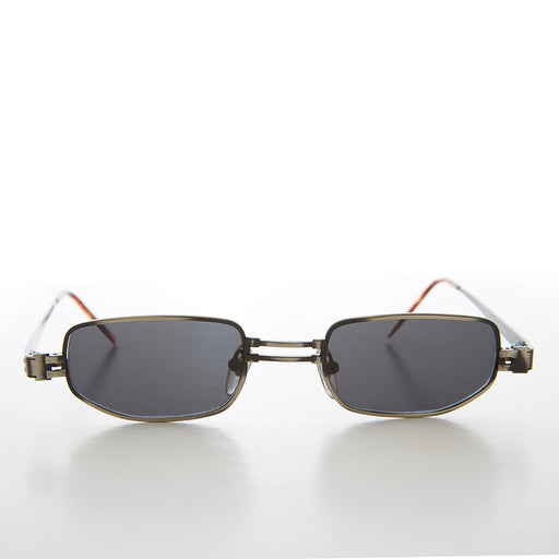 image of sunglasses model SUNGLASS MUSEUM Small Rectangle Metal Punk Vintage Sunglasses - Hitch
