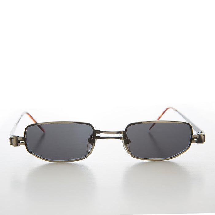 image of sunglasses model SUNGLASS MUSEUM Small Rectangle Metal Punk Vintage Sunglasses - Hitch