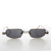 image of sunglasses model SUNGLASS MUSEUM Small Rectangle Metal Punk Vintage Sunglasses - Hitch