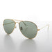SUNGLASS MUSEUM Original Vintage Metal Aviator Sunglass with Glass Lens - Hughes - Product image