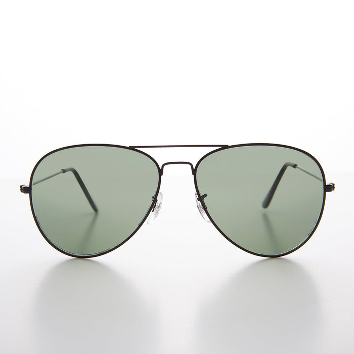 SUNGLASS MUSEUM Original Vintage Metal Aviator Sunglass with Glass Lens - Hughes - Product image