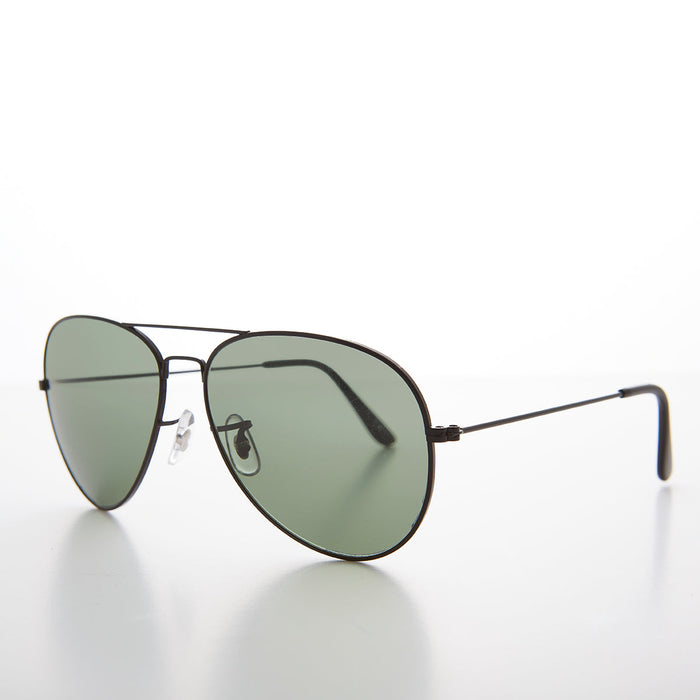 SUNGLASS MUSEUM Original Vintage Metal Aviator Sunglass with Glass Lens - Hughes - Product image