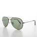 SUNGLASS MUSEUM Original Vintage Metal Aviator Sunglass with Glass Lens - Hughes - Product image