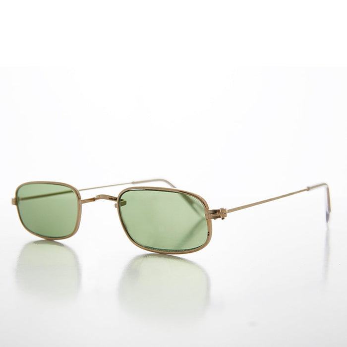 SUNGLASS MUSEUM Rectangle Tinted Lens Hippy Vintage Sunglass - Hulu