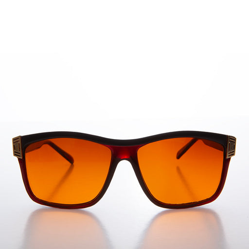 SUNGLASS MUSEUM Square Orange Lens Vintage Sunglasses - Hunt - Product image