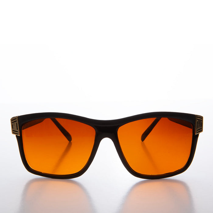 Square Orange Lens Vintage Sunglasses - Hunt