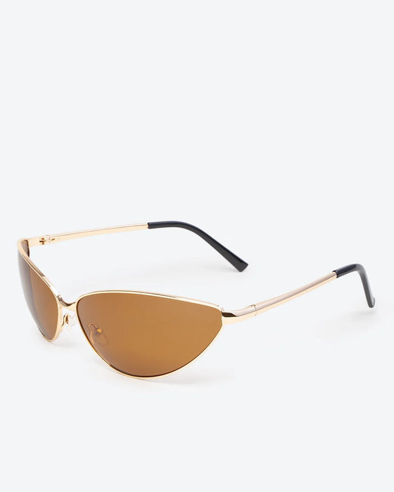 GLEAMLEY SVELTE - Black Polarized Lenses, Gold Chrome Frame - Product image