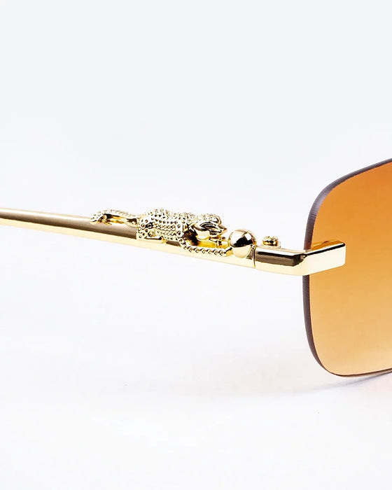 NOBLE - Amber Lenses, Gold Chrome Frame