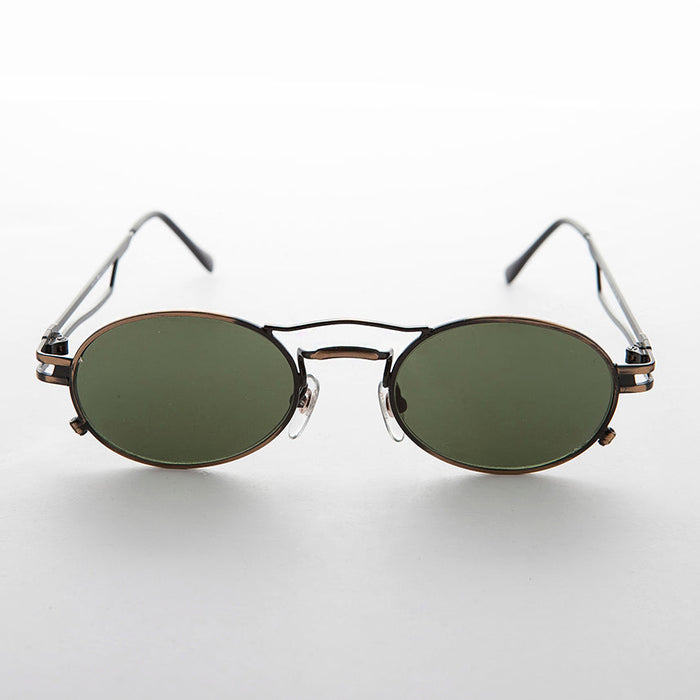 SUNGLASS MUSEUM Sporty Oval Steampunk Optical Quality Vintage Sunglass - Iggy
