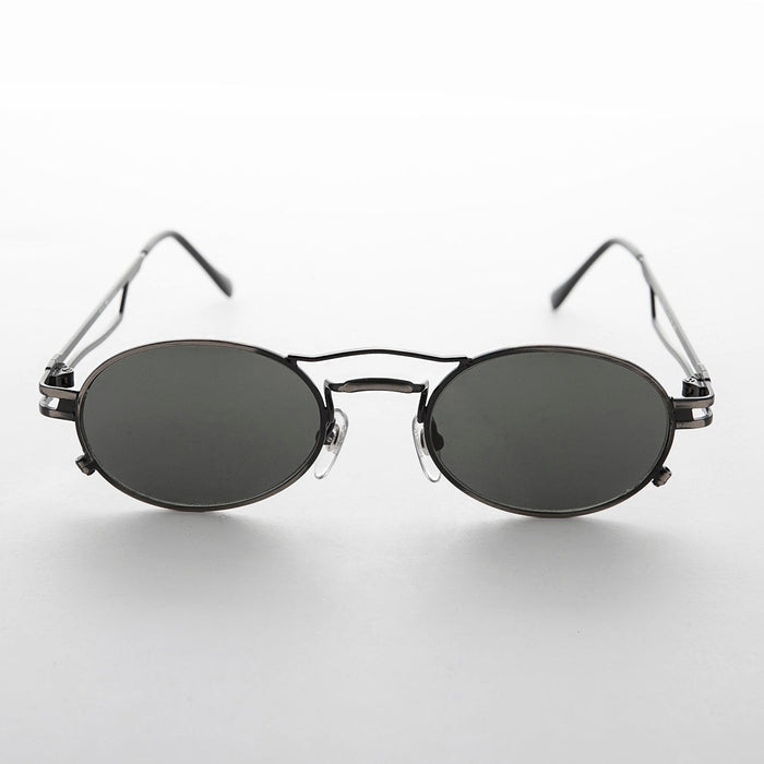SUNGLASS MUSEUM Sporty Oval Steampunk Optical Quality Vintage Sunglass - Iggy