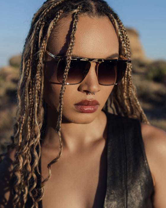 SAINT OWEN Sunglasses PHOENIX Clear Tortoise | Gold