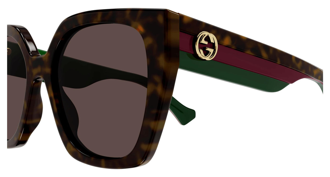 Gucci GG1300S‑002 55 Women’s Sunglasses | Havana Recycled Acetate Frame | Authentic Luxury (UPC 889652415352)