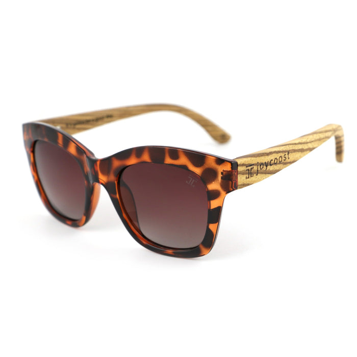 Chloe Walnut Acetate Oversized Sunglasses | Women's | Joycoast